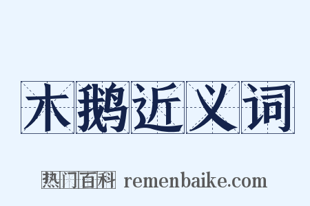 木鹅近义词是什么意思的图片